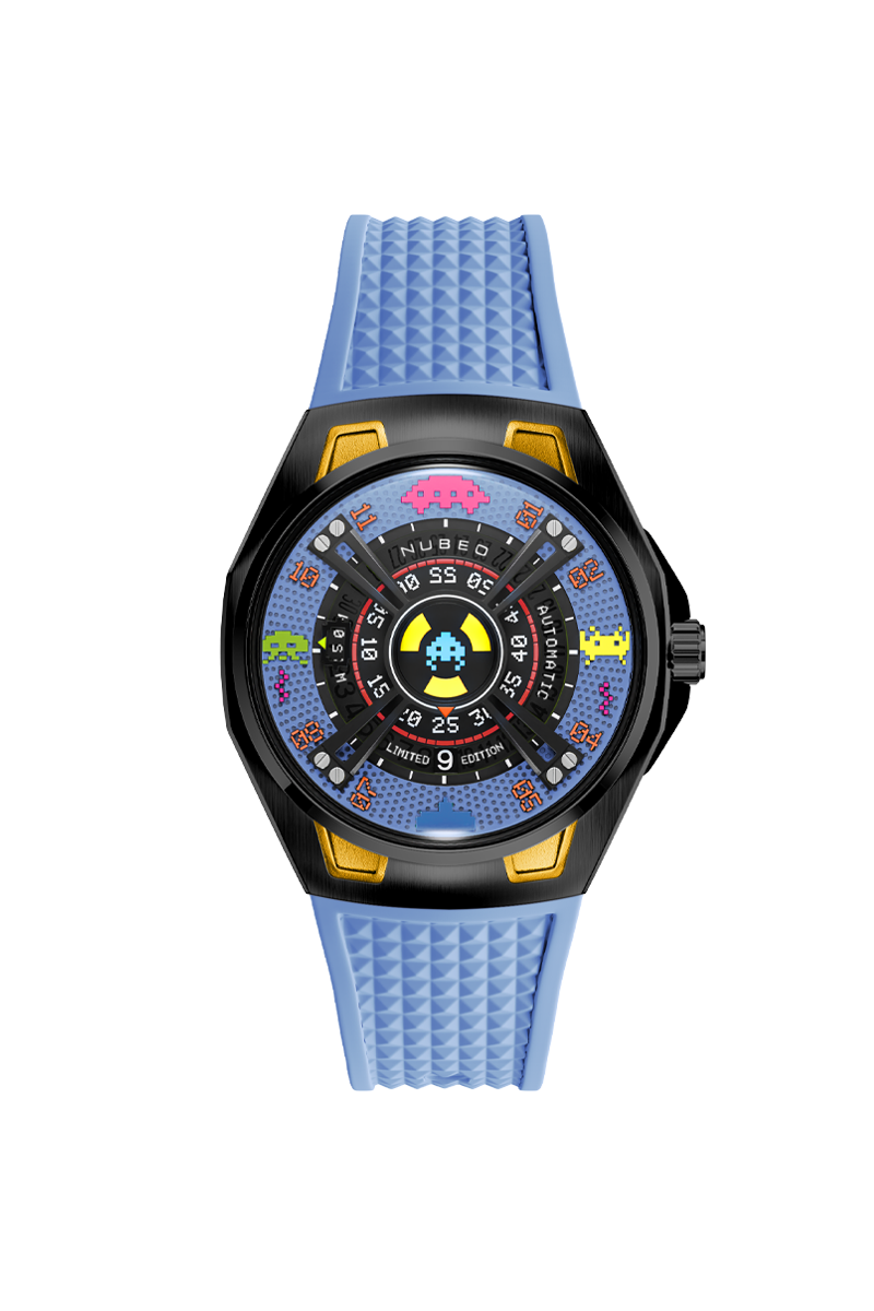 Cosmic Blue OAO Automatic Space Invaders Limited Edition Nubeo Watches