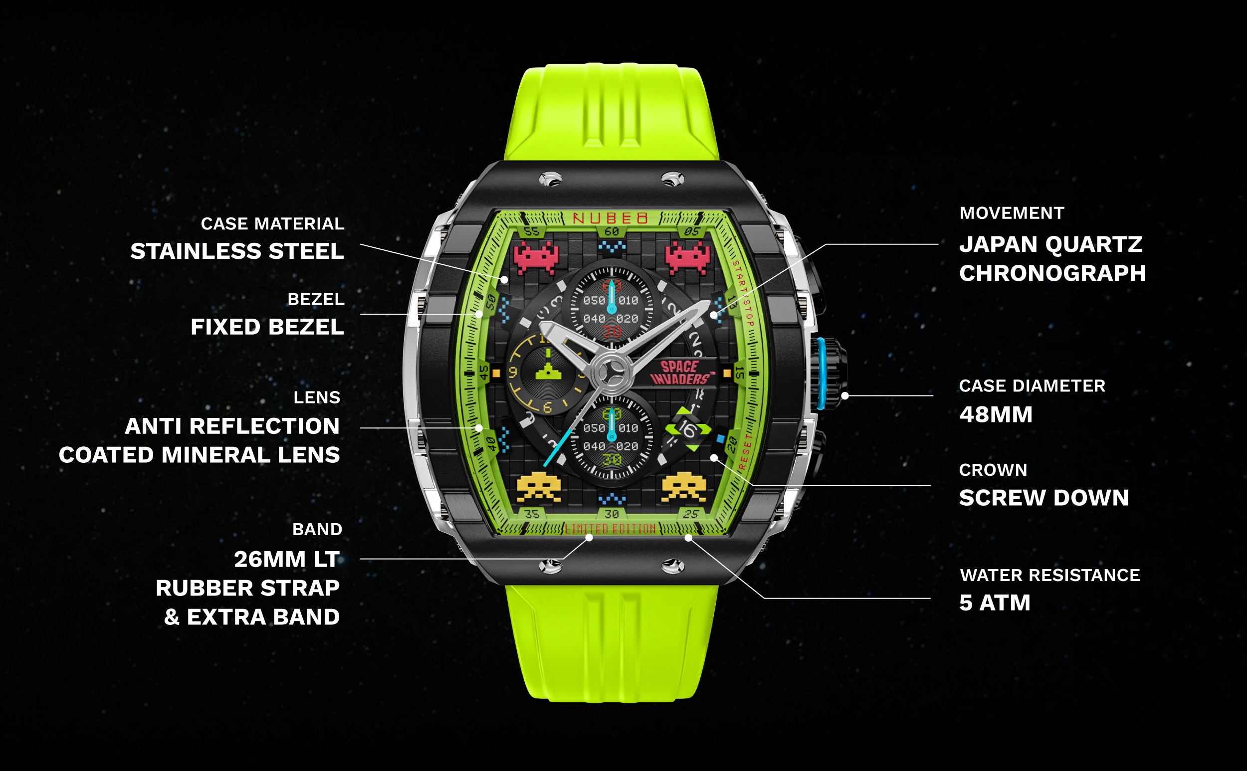 Magellan Chronograph Space Invaders Limited Edition NB-6024-SI