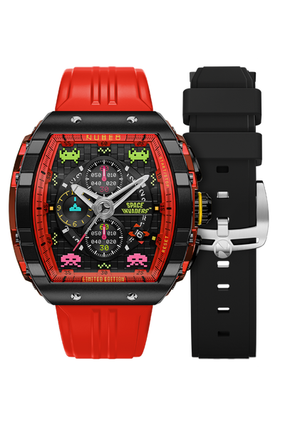 マルコ Pixel Red | Magellan Chronograph Space Invaders Limited Edition マルコ Pixel Red | Magellan Chronograph Space Invaders Limited Edition