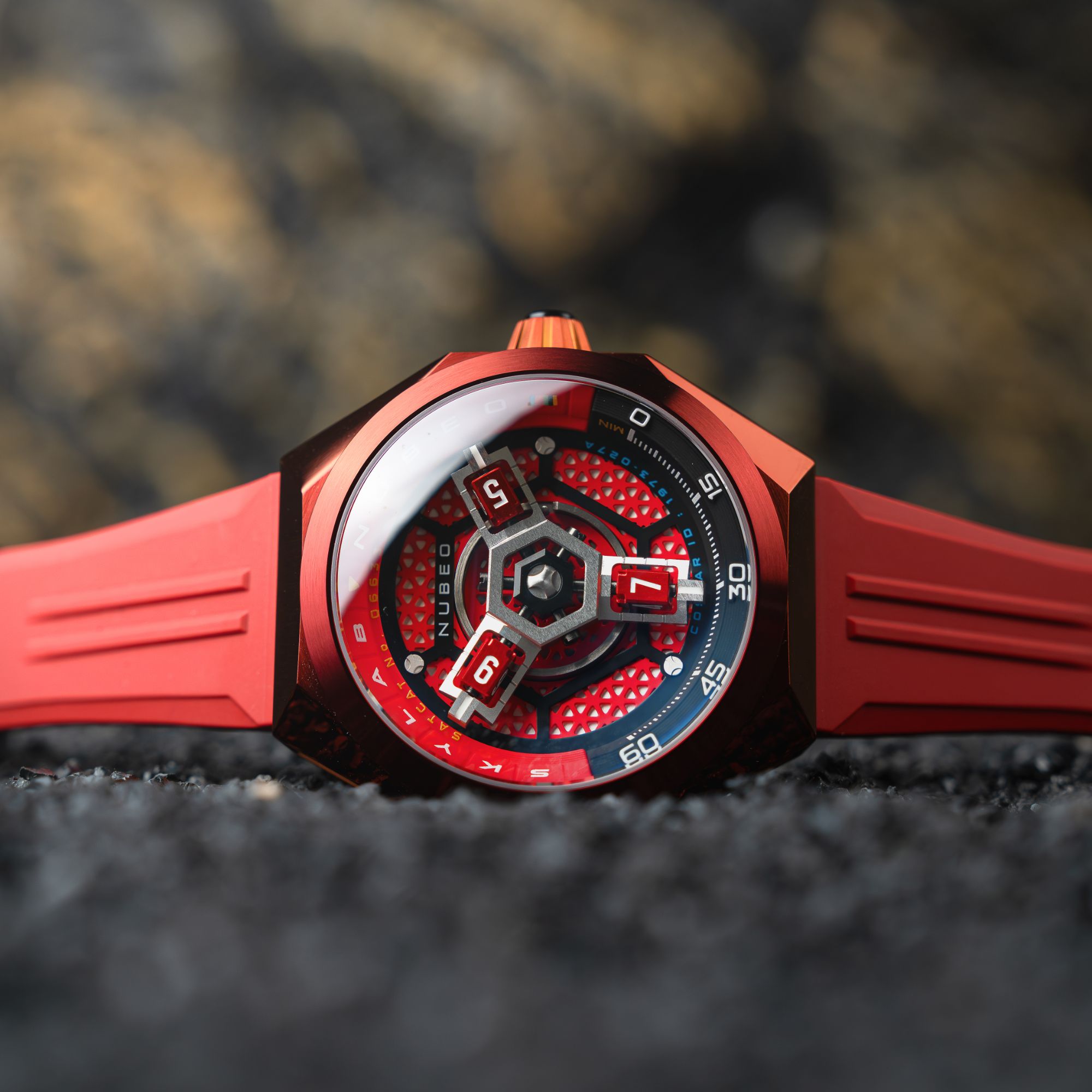Hazard Red | Skylab Automatic Limited Edition – Nubeo Watches