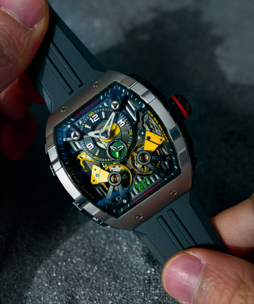 Matte Black | Magellan Double Barrel Automatic – Nubeo Watches