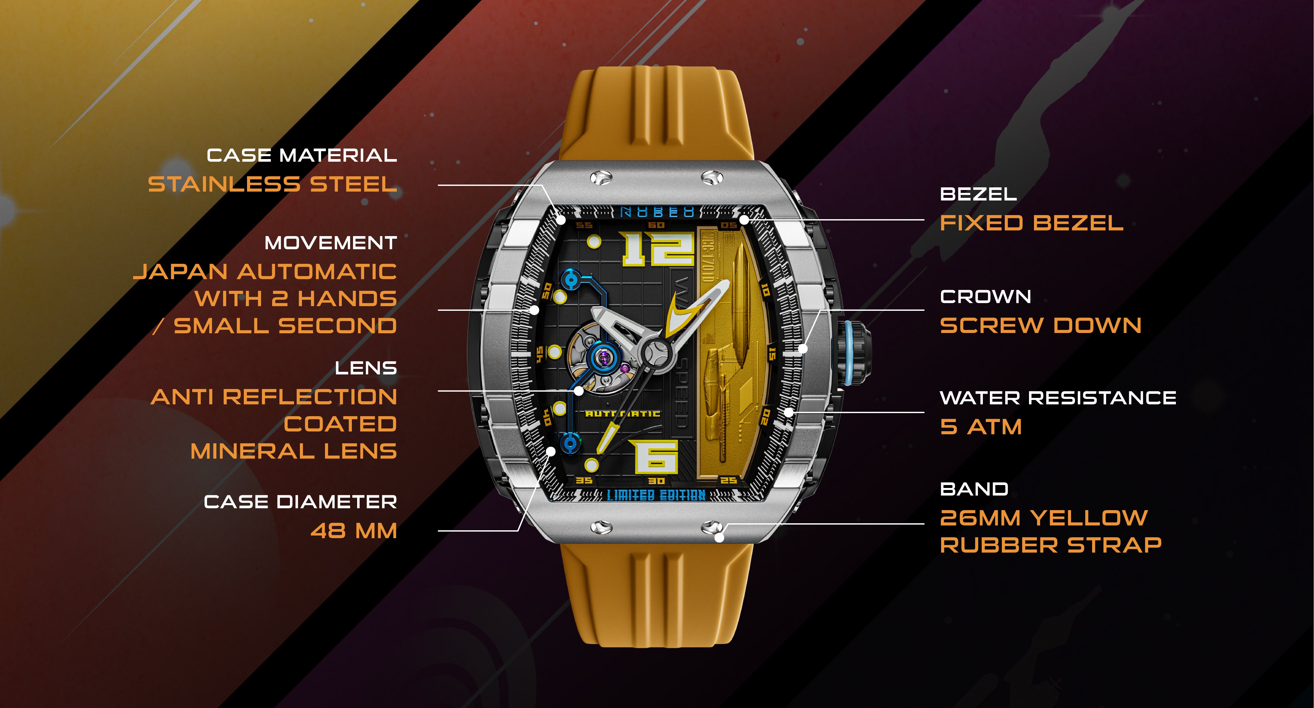 NB-6106 MAGELLAN AUTOMATIC STAR TREK WARP SPEED LIMITED EDITION