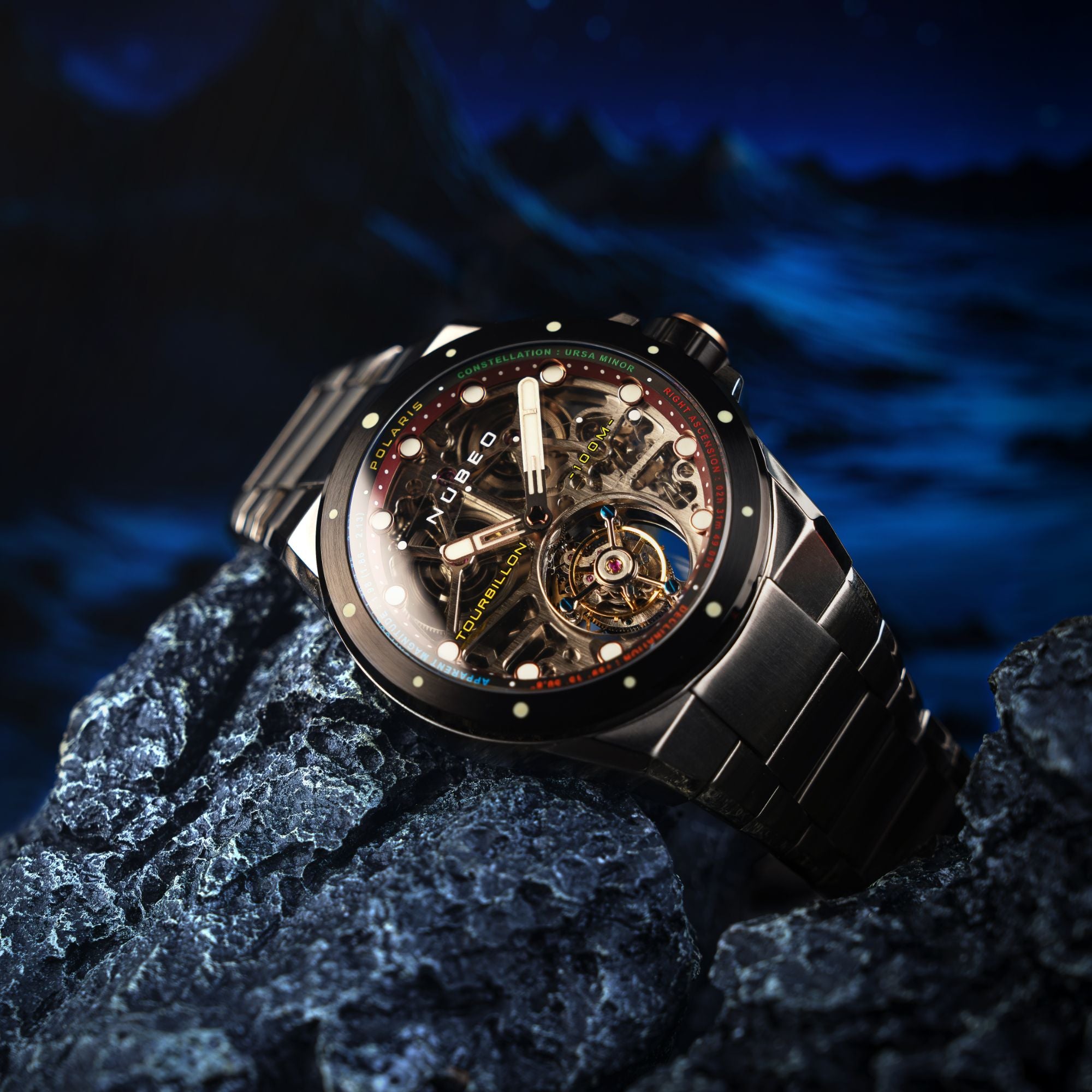 Aura Black | Polaris Tourbillon Limited Edition – Nubeo Watches