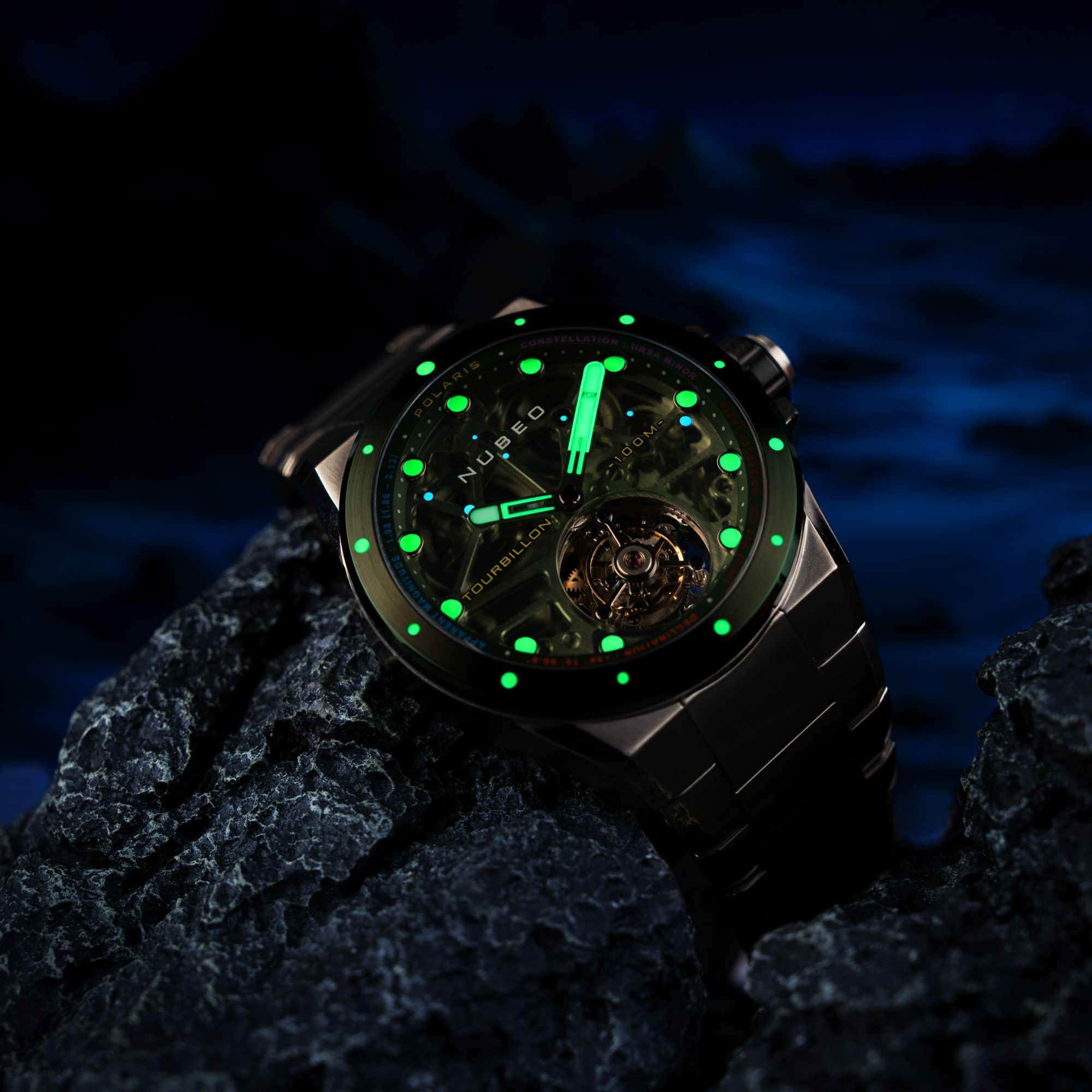 ONEWE Regulus ポラロイド Space Green | Polaris Tourbillon Limited Edition – Nubeo Watches