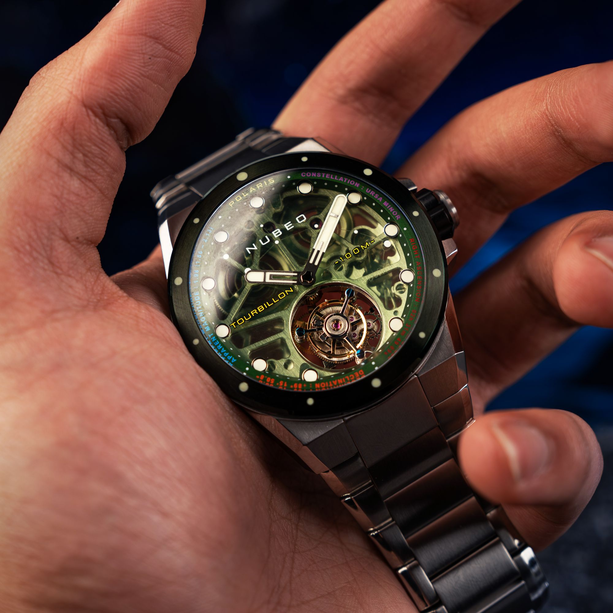 TOURBILLON BOUNDLESS 限定盤 非売品 Space Green | Polaris Tourbillon Limited Edition – Nubeo Watches