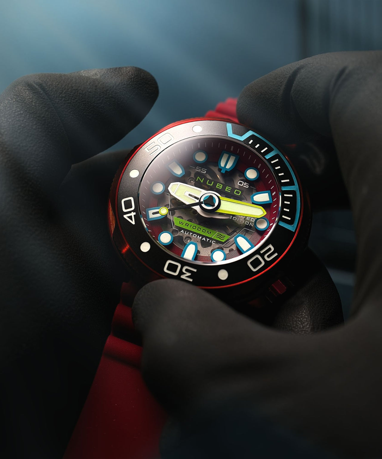 Merlot Red | Ventana Skeleton Automatic Limited Edition – Nubeo Watches
