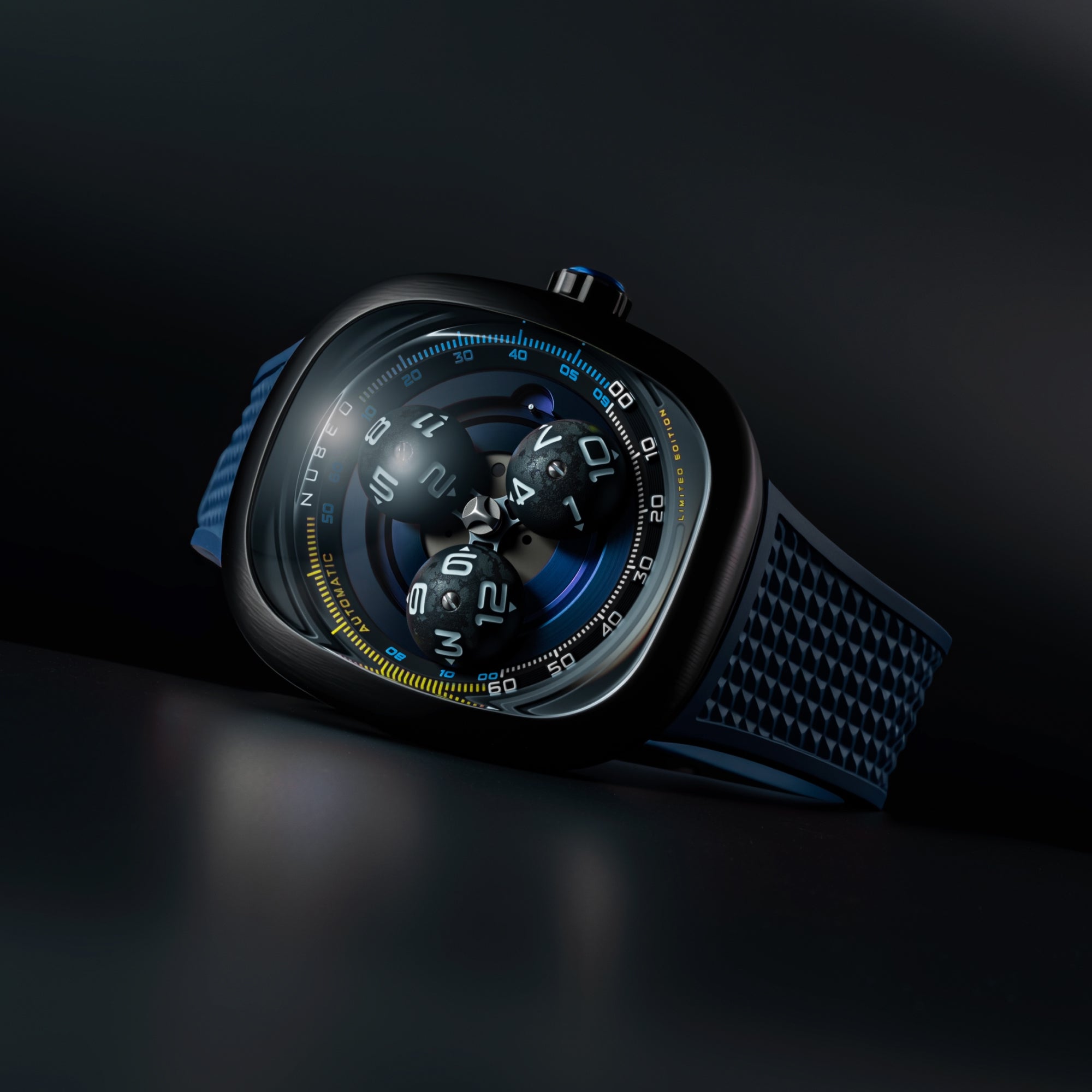 Planetary Blue | Tri-star Orbit Automatic Limited Edition – Nubeo