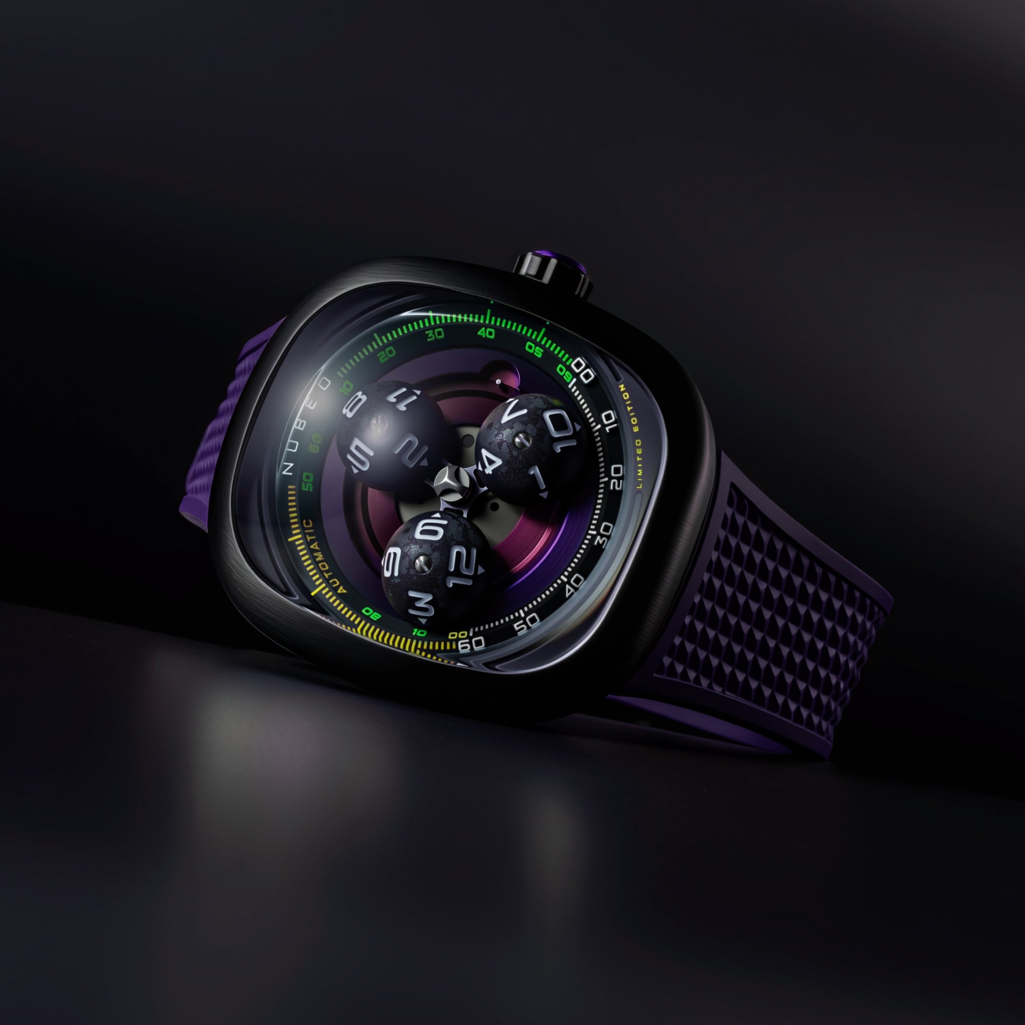 Galactic Purple | Tri-star Orbit Automatic Limited Edition – Nubeo