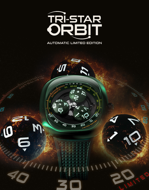 TRI-STAR ORBIT AUTOMATIC LIMITED EDITION NEW COLORS NB-6116