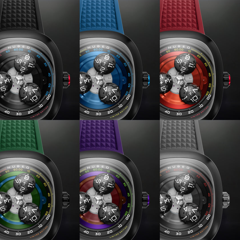 Lunar Black | Tri-star Orbit Automatic Limited Edition – Nubeo Watches
