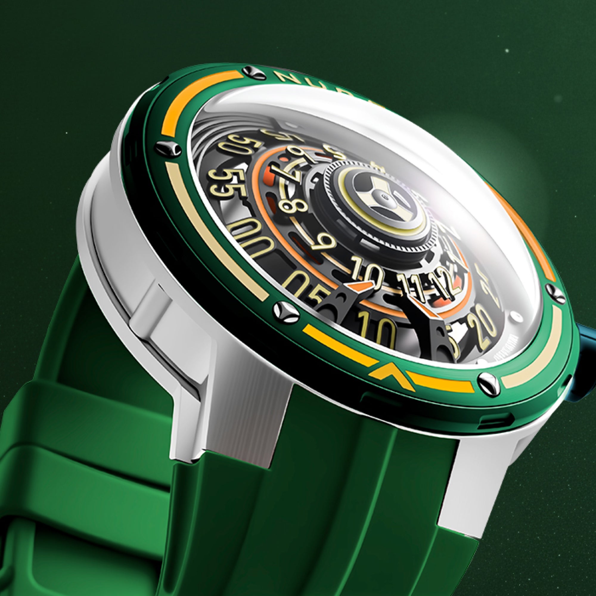 Asteroid Green | Orbiter Automatic Limited Edition – Nubeo Watches
