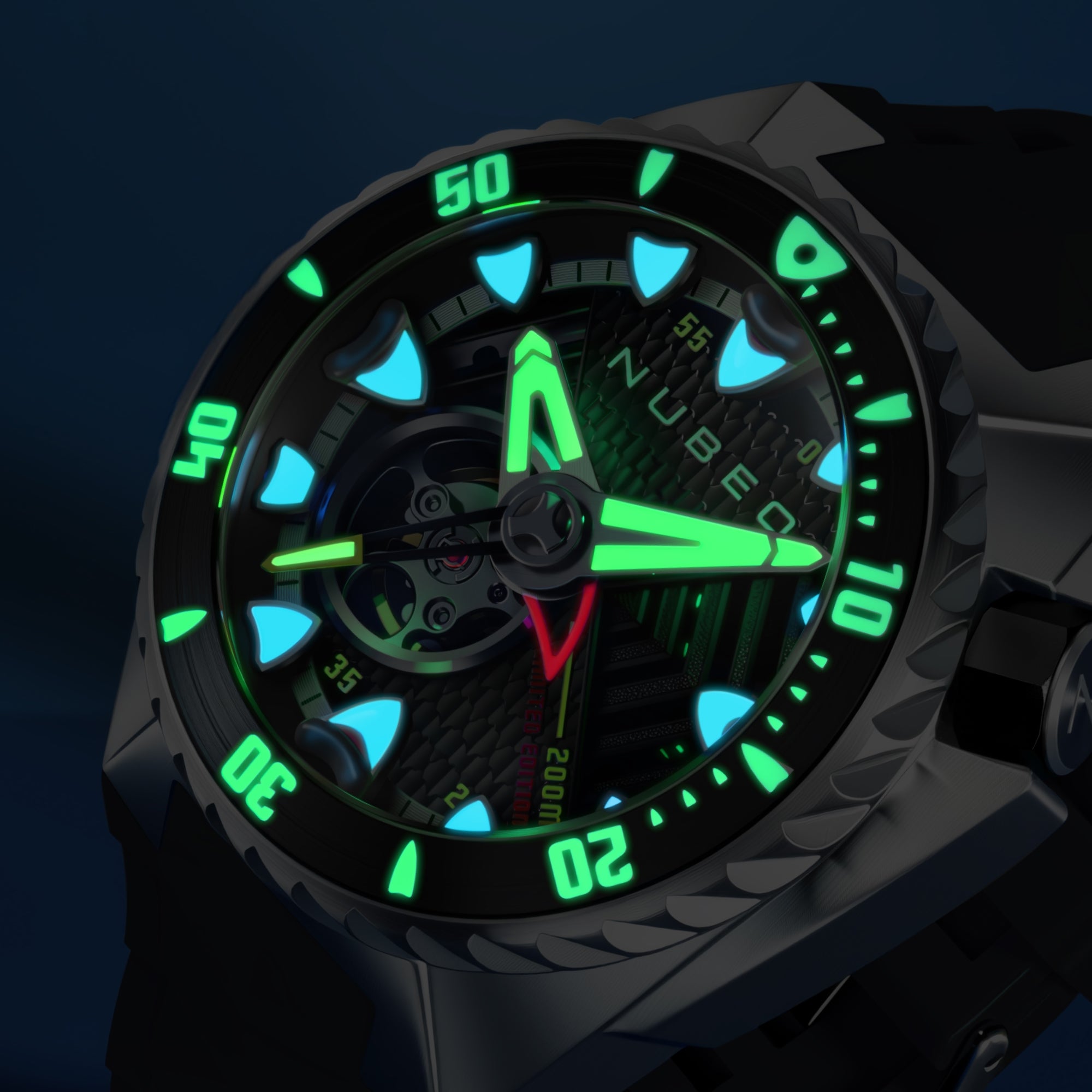 Predator Black | Megalodon Automatic Limited Edition – Nubeo Watches