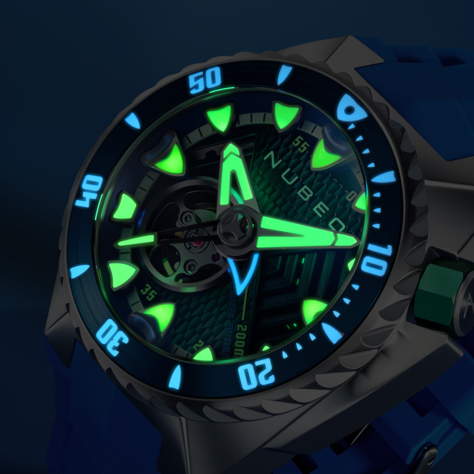 Apex Blue | Megalodon Automatic Limited Edition – Nubeo Watches
