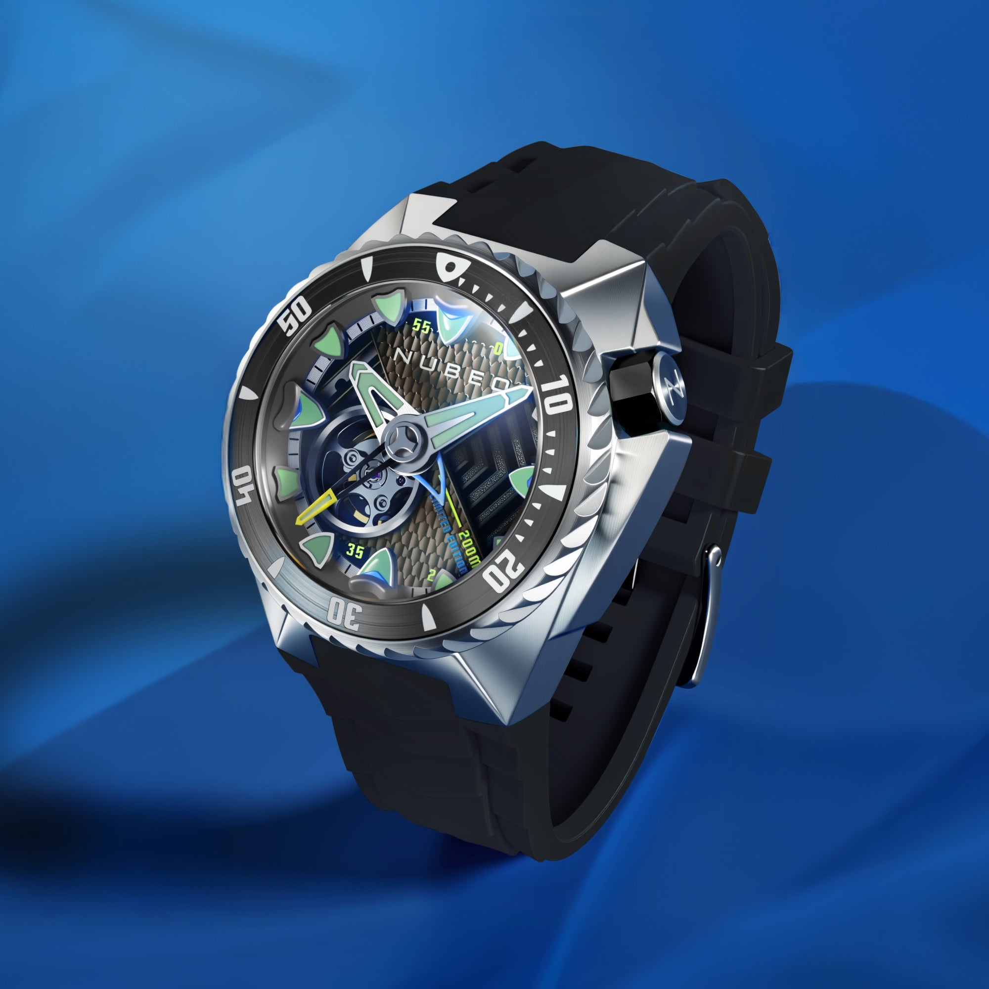 Ocean Abyss | Megalodon Automatic Limited Edition – Nubeo Watches