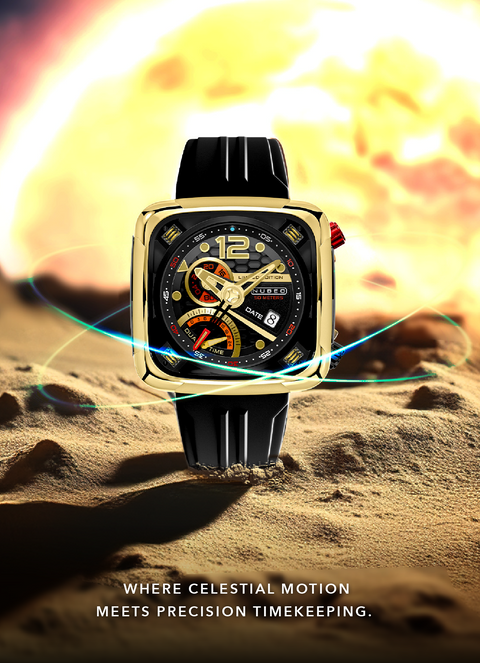 NB 6096 ECLIPTIC RETROGRADE DUAL TIME LIMITED EDITION Nubeo Watches